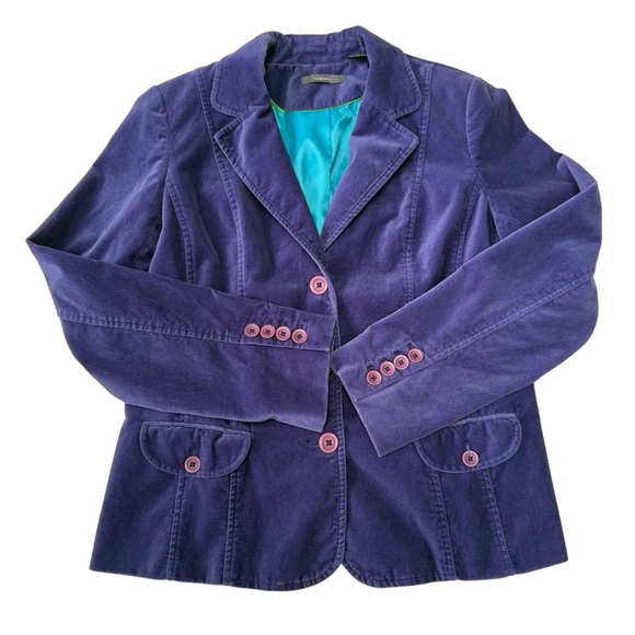 Liz Claiborne Purple Velvet Blazer Women’s Size 14 - Picture 5 of 11